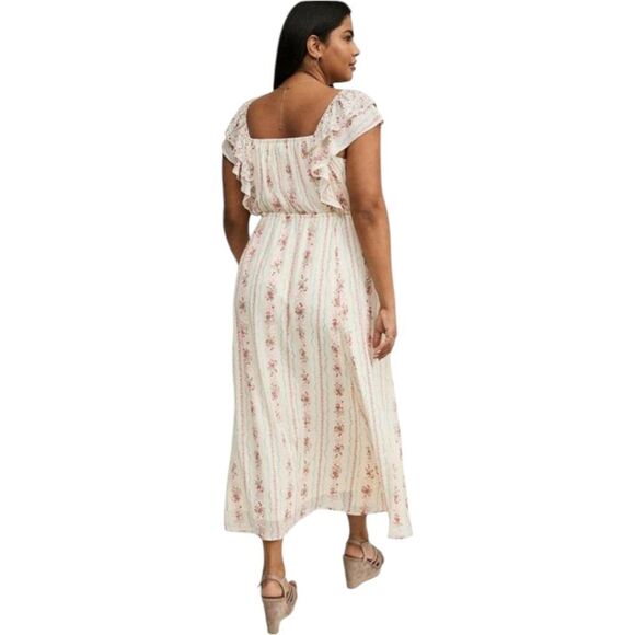 TORRID Plus Size Maxi Ruffle Floral Chiffon Dress - Picture 10 of 16